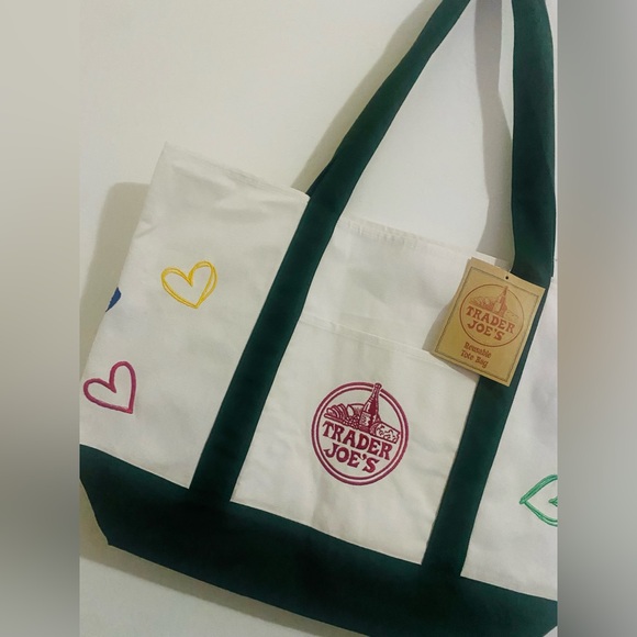 Embroidery Trader Joe’s canvas tote - Picture 4 of 12
